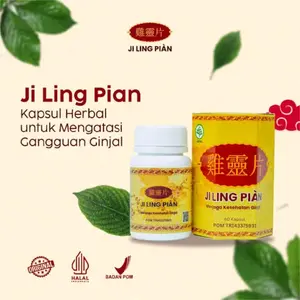 JI LING PIAN Original Obat Herbal Ginjal Mengatasi Batu Ginjal, Infeksi Saluran kemih, Melancarkan BAK