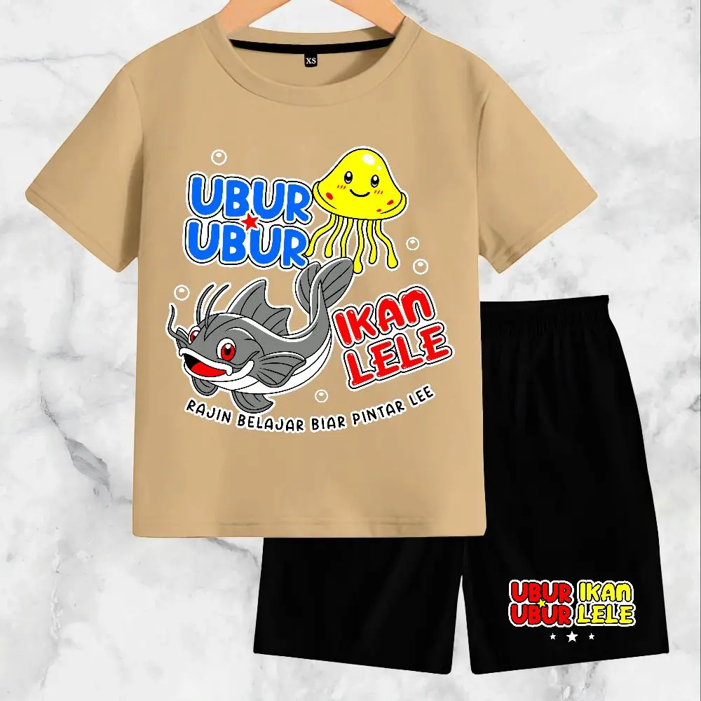 Setelan Baju Anak-Anak Ubur Ubur Ikan Lele Fashion Soft Catton 24s - Motif, Kids, Celana - Ukuran XS-XXXL