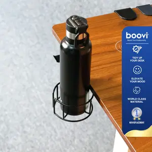 Boovi DE004 Cup Holder ABS Black – Cup Holder Meja Tempat Botol Gelas Tatakan Minuman