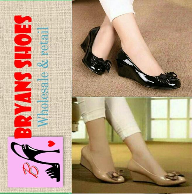 Product Introduction of SEPATU WANITA YM WEDGES HT01 PITA POLKADOT NETWORK Heels Pesta Shoes 9