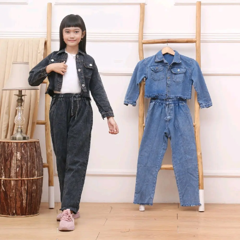 JAKET JEANS ANAK usia 7-10 tahun Fashion