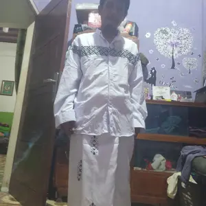 Paket Sarko Set sarung dan Baju koko muslim pria Lengan Panjang bahan katun motif kobata kombinasi batik