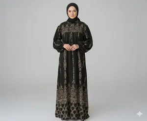 Gamis Abaya Gaun Terbaru Kekinian Murah Lebaran Viona By Leamore Butik