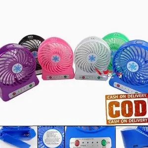 Kipas Angin Mini Portable Bonus Baterai Isi ulang dan Kabel colokan | Kekinian