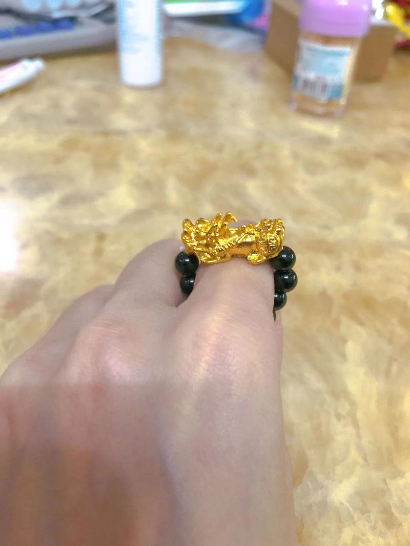 Product Introduction of fengshui pixiu lucky ring with gold plated. 6