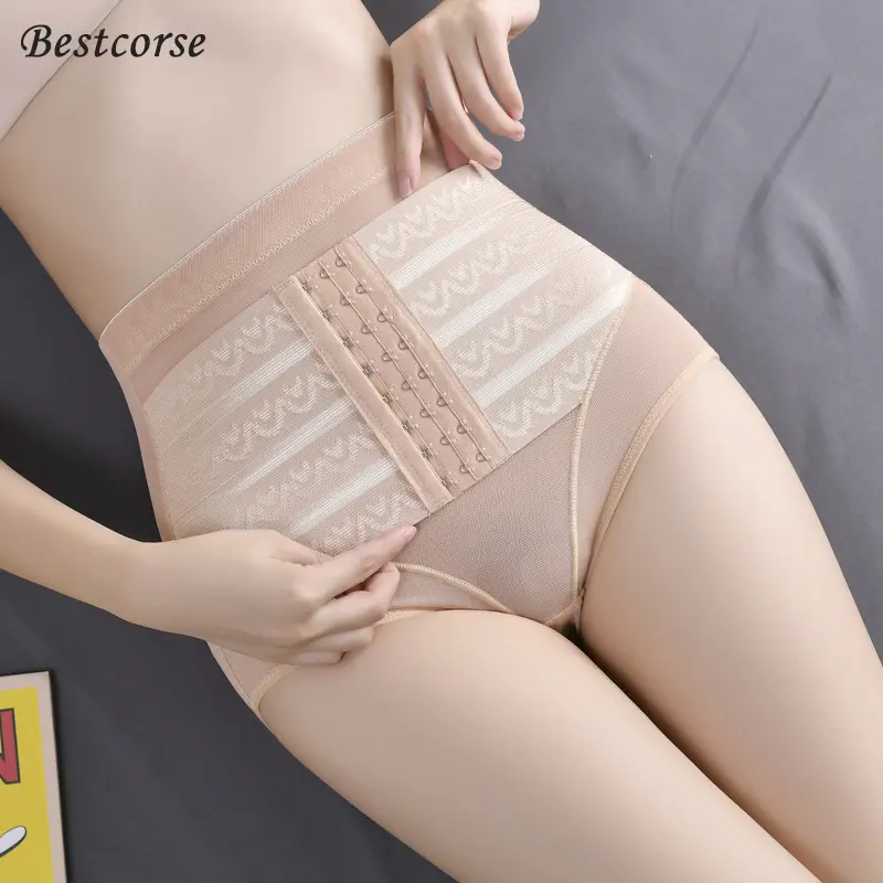 3Xl Breathable Tummy Control Panties High Waist Body Shaper Girdle Tummy Shaper Abdomen Pant Corset Panty Waist Trainer Plus Size Shapewear Women Underwear Stomach Belly Gilder Gerdel