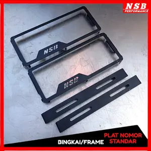 DUDUKAN PLAT NOMOR STANDAR BINGKAI FRAME PLAT NOMOR STANDAR BAHAN FULL BESI NSB PERFORMANCE DB35T
