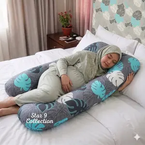 BESTSELLER Bantal Hamil JUMBO 2 Lapis Maternity Pillows Bahan Silikon Nyaman & Empuk Lebar 75 cm Panjang 155 cm Sarung Katun Dingin Ideal untuk Ibu Hamil dan Menyusui