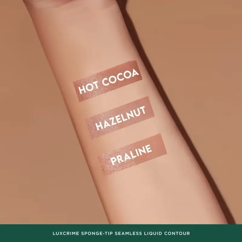 Luxcrime Sponge Tip Liquid Contour Blendable Original BPOM COD Praline Hazelnut Bronzer 3