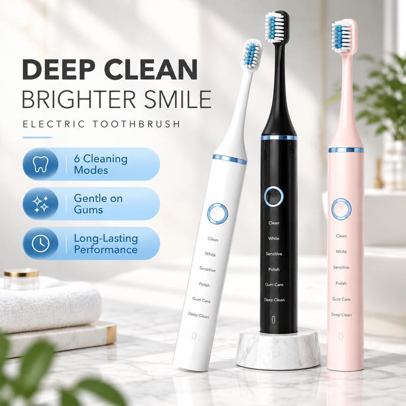 Bàn chải đánh răng điện sóng âm di động cho du lịch, lông mềm, sạc USB tại nhà, mẫu dành cho trẻ em và người lớn, đang thịnh hành trên mạng