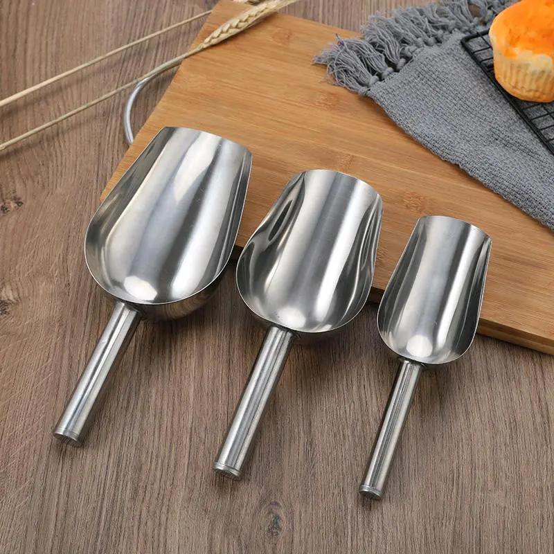Sekop Es Batu Serokan Biji Kopi Tepung Stainless Steel 0