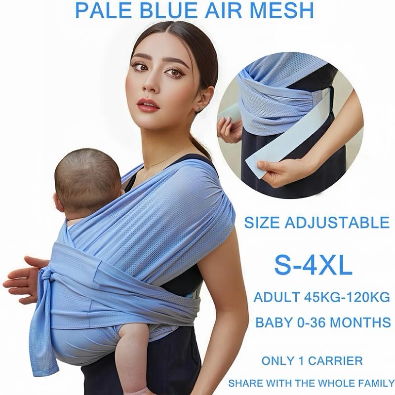 Product Introduction of Upgrade 1 Size Fit All Adjustable AirMesh Baby Carrier Wrap Newborn Flexible Carrier Infant Carrier S-4XL 9