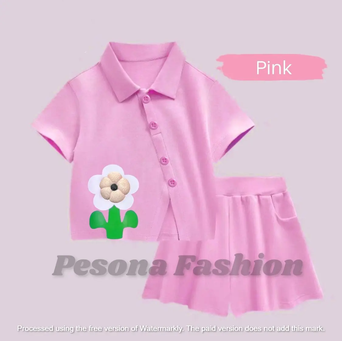 Setelen baju anak perempuan 1 sampai 10 tahun motif bunga