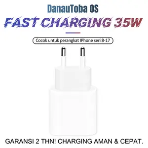 Danautoba OS -Charger PD 35/20W Super Fast Charging - Isi Daya iPhone 11/12/13/14/15/16/17 Pro Max 60% dalam 30 Menit, via Port Type-C