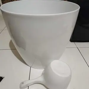 BAK MANDI ESTETIK TERAZZO PUTIH LOVENIA JUMBO BAK AIR PLASTIK TEBAL DENGAN RODA GRATIS GAYUNG