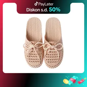 OKAIDO OFFICIAL Sandal Sepatu Selop Wanita Cewek Flat Tali Wanita Model Fashion Korea Style Sendal Selop Shoes Karet