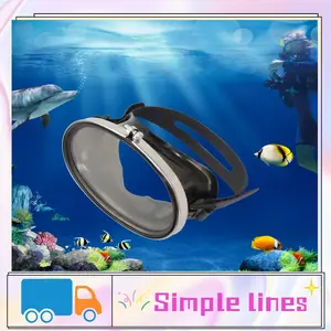 Baru HD kaca tempered stainless steel bingkai besar peralatan menyelam masker peralatan menyelam kacamata renang kacamata nelayan triplet snorkeling