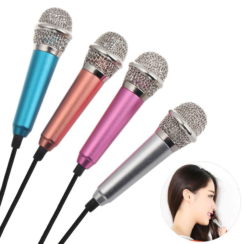 ELENITY Ca hát Sổ tay 3,5 mm Âm thanh nổi Loa Micrô nhỏ Có tai nghe
