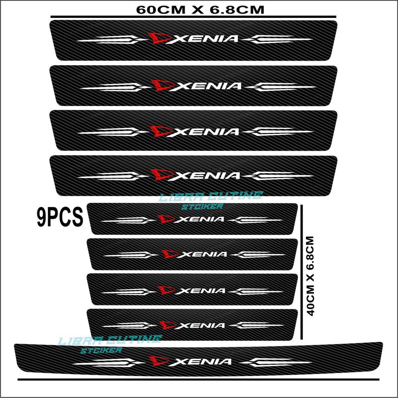 stciker pelindung pijakan kaki carbon 3d mobil daihatsu xenia unevesal semua mobil daihatsu xenia bias cod 2