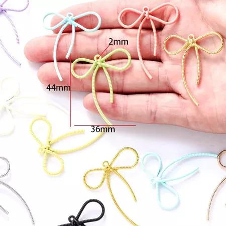 1pcs Gantungan tas kunci aesthetic keychain bow bag charm ribbon mini cute crochet 0