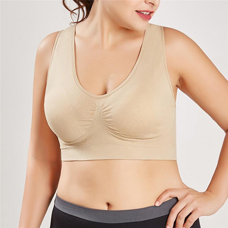 Product Introduction of Non-wire Single Layer Breathable Sports Bra Underwear Female Plus Size Sports Fitness Breathable Comfortable Underwear 16