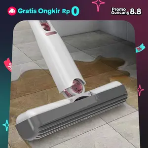 【COD】Alat pel Pembersih Ruangan Home Car Portable Mini Mop Handle kain plastik lantai spons