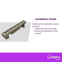 Gambar Wallwasher LED 12watt 35CM 220Volt IP66 3000k warm white 30degree dari Pusat Lampu Jakarta Kota Administrasi Jakarta Pusat 3 Tokopedia