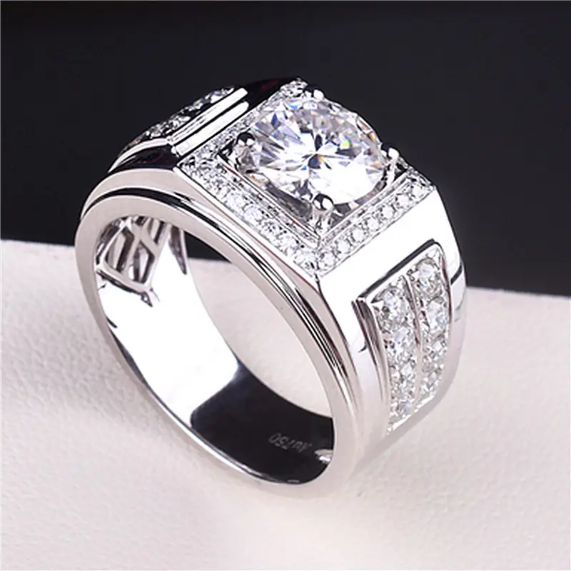 Nhẫn Rhinestone Dát Vuông Cho Nam, Thời Trang, Mới Lạ Và Thanh Lịch