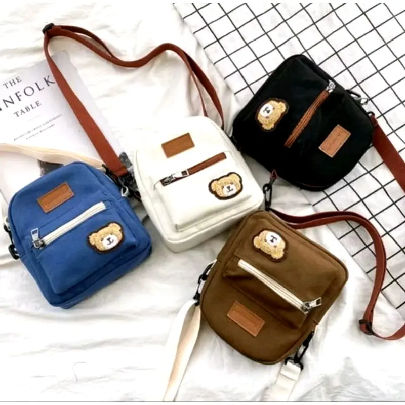 Tas selempang lucu bahan tebal modis kekinian
