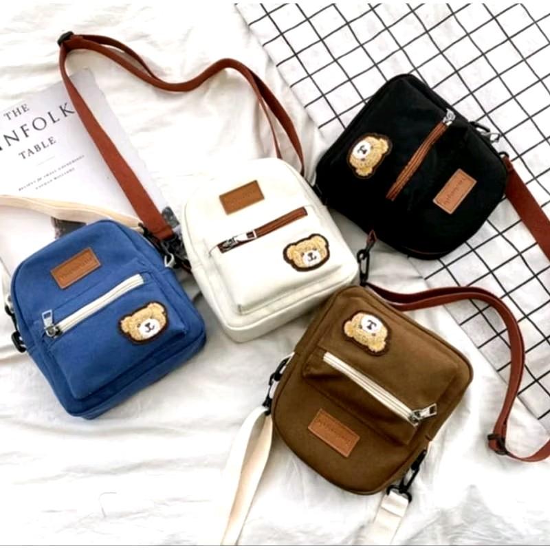 Tas selempang lucu bahan tebal modis kekinian 0