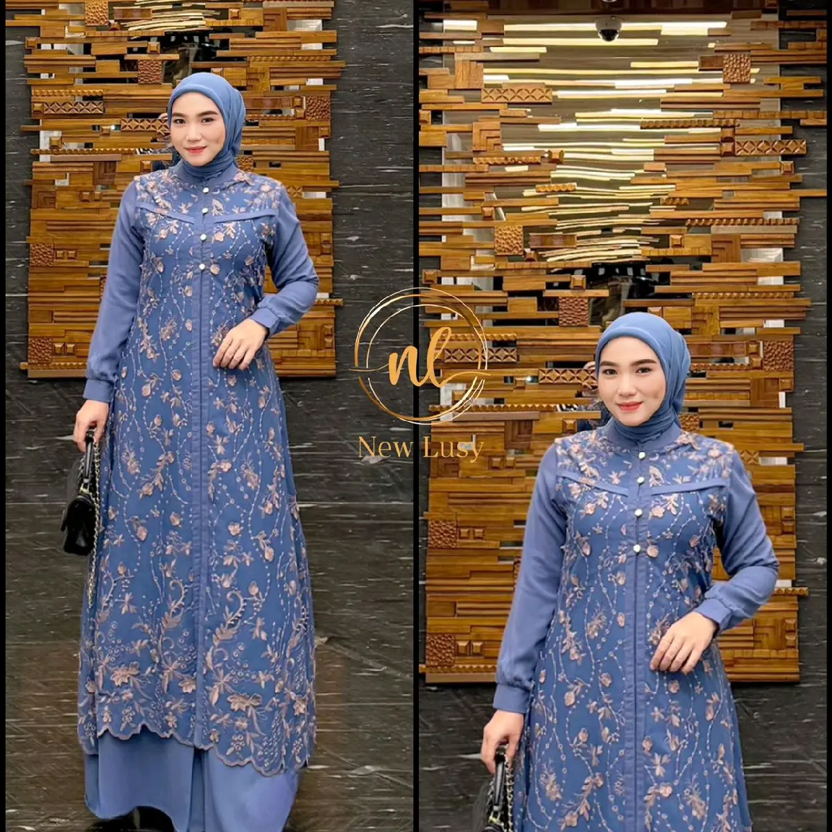 Syahnaz dress vol 2  gamis 2in1 gamis new lusy terbaru Nyaman Muslim Wanita Dewasa