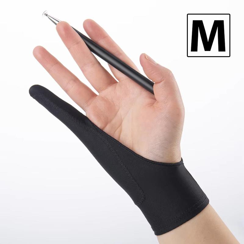 Găng tay chống bám bẩn, hai ngón tay, dành cho máy tính bảng và điện thoại, găng tay viết và vẽ, dành cho iPad Pro, Air và Mini, găng tay chống tiếp xúc ngẫu nhiên, màu đen 9
