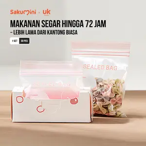 Sakumini Plastic Ziplock Bag Plastik Klip Zipper Kantong Penyimpanan Makanan isi 30 Size S Sakumini Plastic Ziplock Bag Plastik Klip Zipper Kantong Penyimpanan Makanan isi 30 Size S