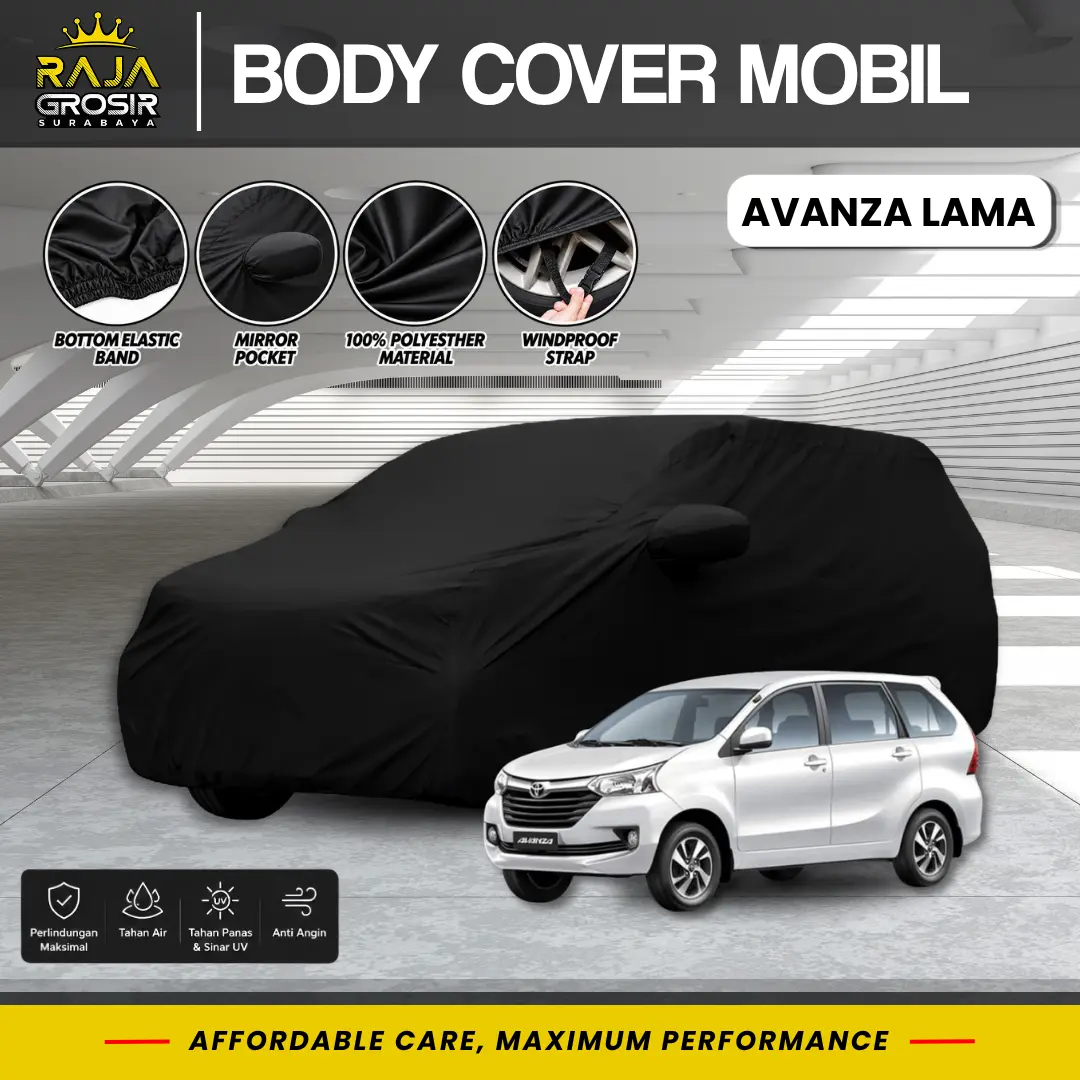 Level X Body Cover Mobil Hitam Xenia Avanza Lama – Waterproof & Perlindungan Maksimal