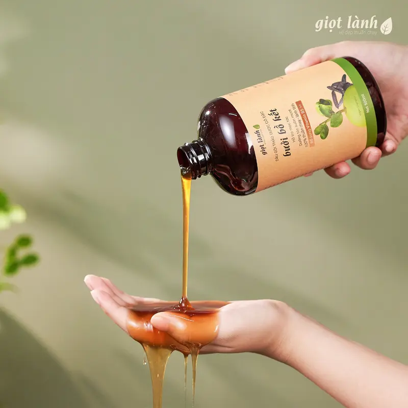 Dầu gội thảo dược Giọt Lành Bồ kết Bưởi - Thuần chay lành tính 500ml 2