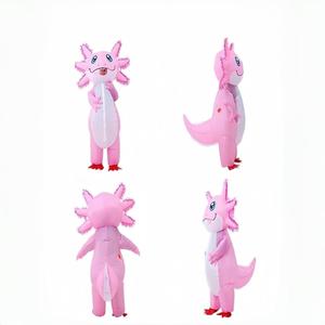 Conjunto de disfraz inflable de salamandra para adultos, animal completo y divertido para fiesta de Halloween, traje inflable unisex para disfraces