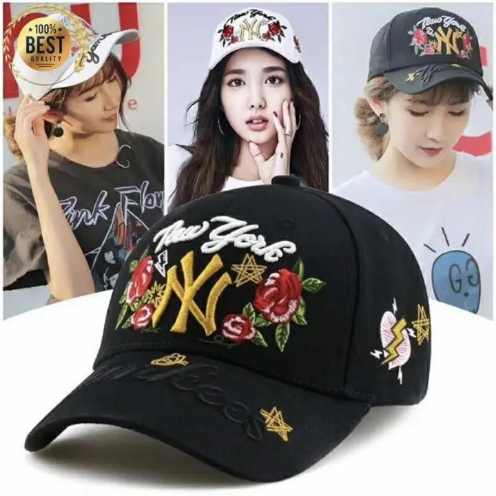 Flash Sale.. Topi Ny Yankes Rose Topi Baseball Bordir NY Kekinian
