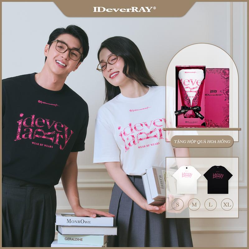 [HỘP HOA HỒNG] Áo thun IDeverRAY x Bình An Phương Nga unisex nam nữ cao cấp thời trang chính hãng in hình hoa hồng quà tặng cho người yêu thương, [DARLING - Yêu dấu] form oversize chất liệu vải cotton 260gsm