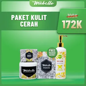 MABELLO Paket Kulit cerah  /BEST SELLER /Bedda Lotong Lulur Mencerahkan