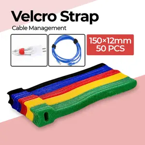 Yoss Velcro Strap Cable Management 150x12mm 50 PCS - YS50 Alat Desk