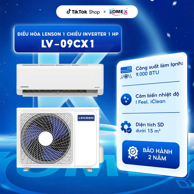 Điều hòa / Máy lạnh Lenson 1 chiều Inverter LV-09CX1 - 1HP / LV-12CX1 - 1.5HP -…