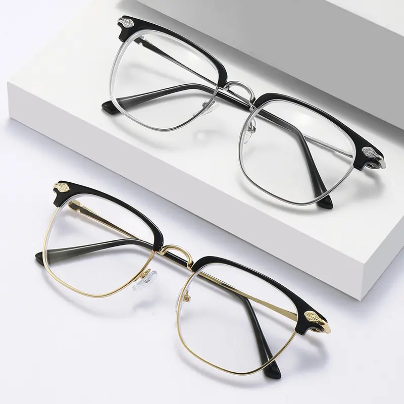 （Bisa COD）Kacamata Baca Anti Radiasi Lensa Plus Lensa Baca dan Jalan Lensa Double lensa Bifocal Frame Modis Unisex Pria Wanita Cewek Cowok bifokal 605 0