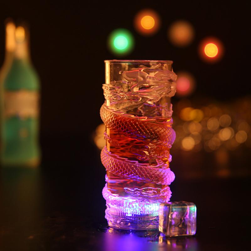 Cawan Naga, Paypuow, 285ml, LED Berkelip, Perubahan Warna, Cahaya Pengaktifan Air, Sesuai untuk Bir dan Wain, Cawan Mug 6