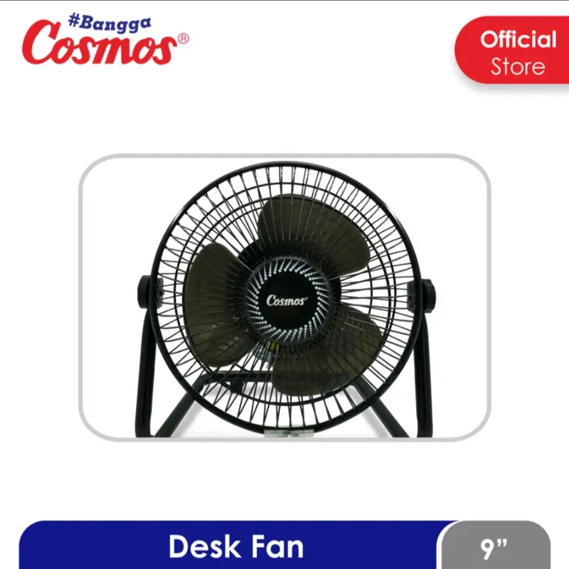 Kipas angin cosmos 9pda industrial deks fan  besi 9in 35w baling plastik 1