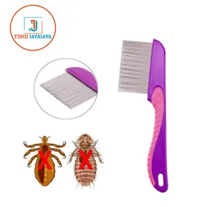 Sisir Kutu Gagang Panjang Sisir Serit Kutu Logam Sisir Kutu Stainless Steel