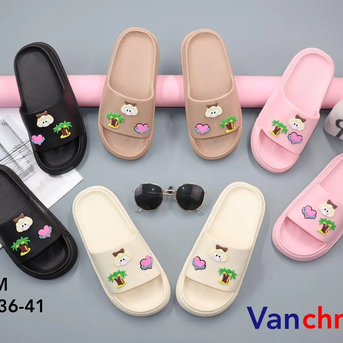 VANCHNEE 328M Sandal Slop Wanita Sandal Slide Pria