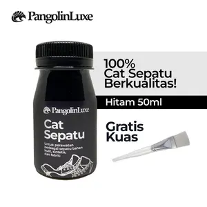 PangolinLuxe Cat Sepatu Hitam 50ml Kulit Suede Canvas untuk Perawatan Sepatu Tas Jaket Pewarna & Perawatan Sepatu Kulit Berkualitas Tinggi
