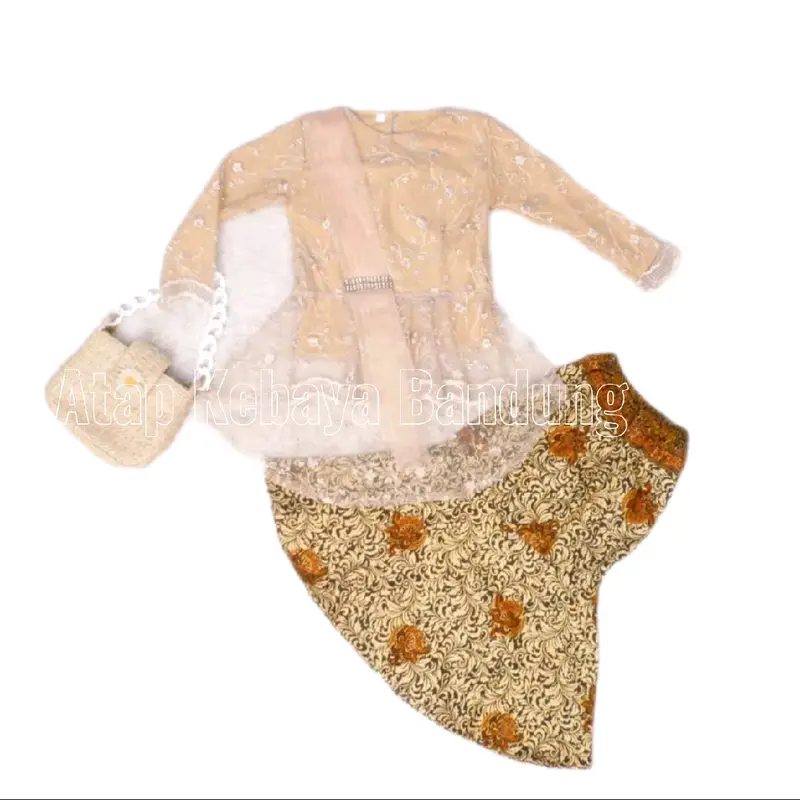 (AKB1) Setelan Baju Kebaya Anak Perempuan Model Rok duyung Cocok umur 4-14 tahun fashion keren kekinian Bordir 1