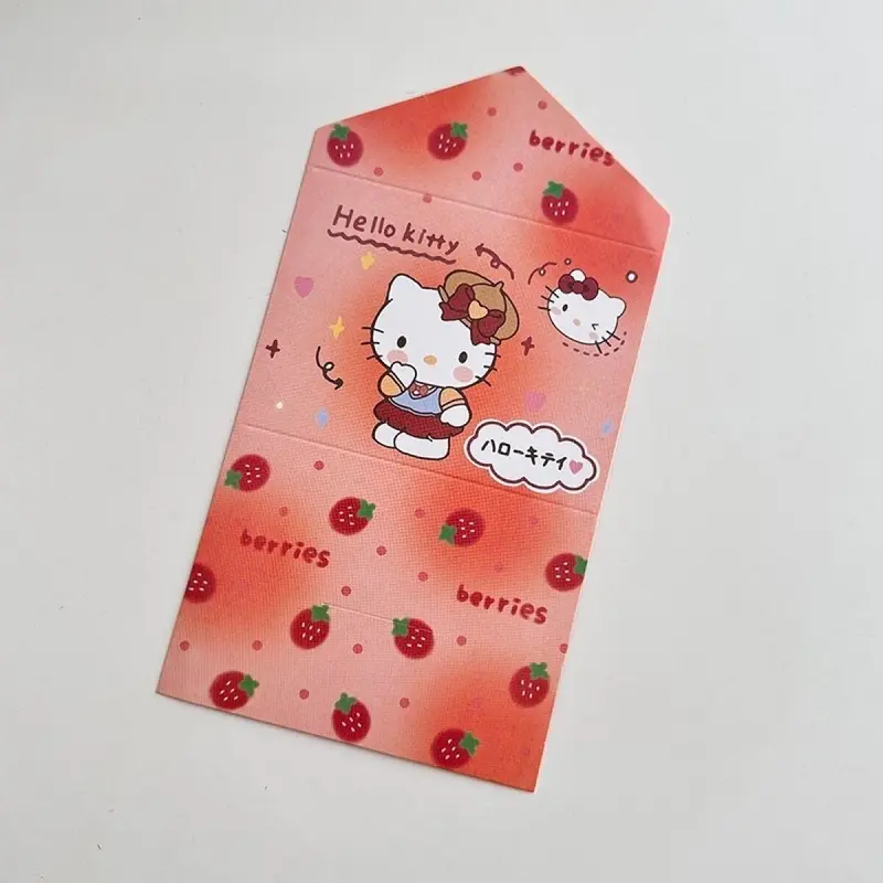 Kartu Sanrio Hellokitty/ Kuromi /Cinnamoroll lucu untuk kartu Lipat Dilipat Birtday Cards Gift 1 PCS Kertas 5