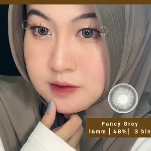 (Free Case) SOFTLENS STYLE BIG EYES 16MM, SFOTLENS BELO, SOFTLENS NORMAL S/D -6.00 Soflen Brown Lensa Gray